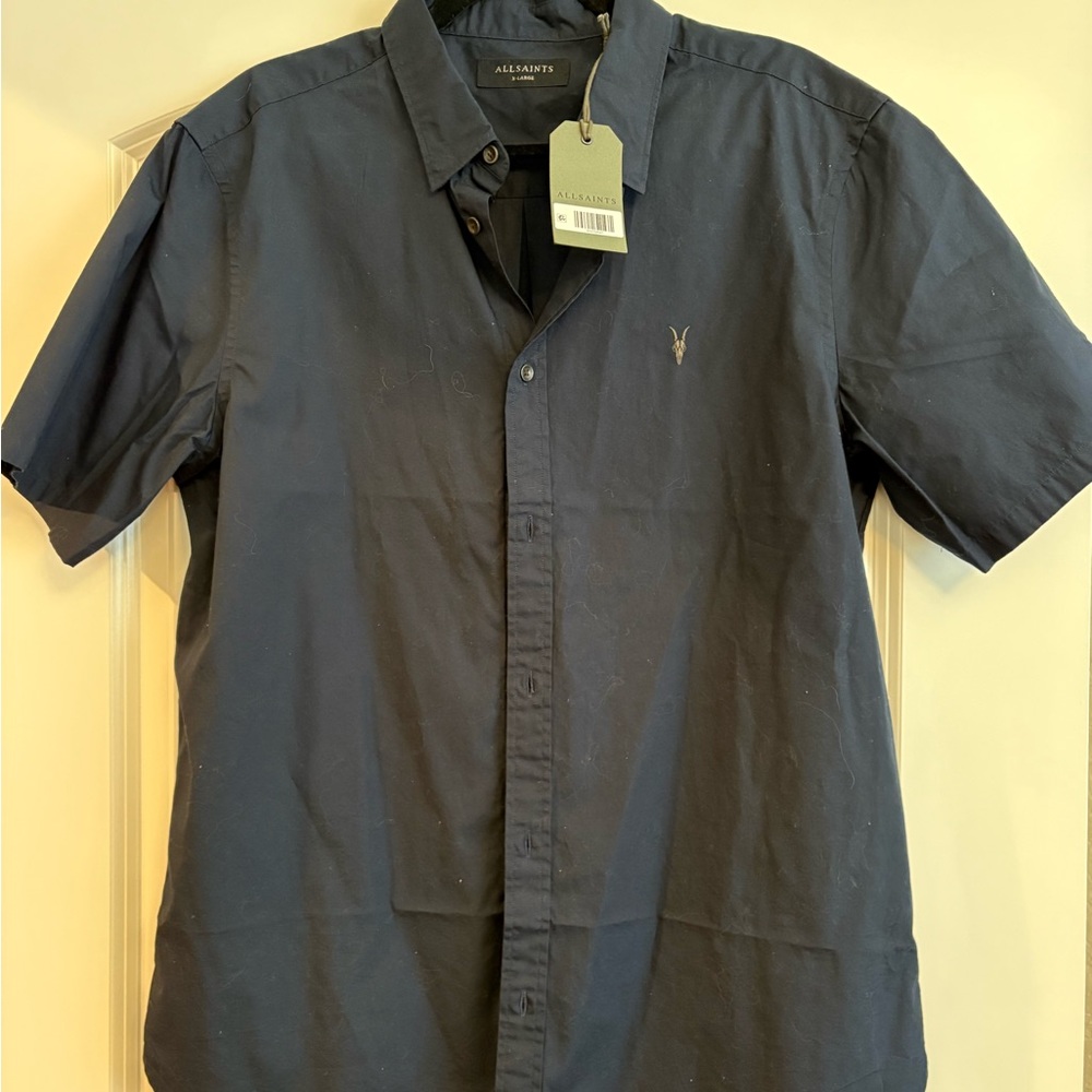 NWT All Saints Men's Navy Shirt- make an offer!